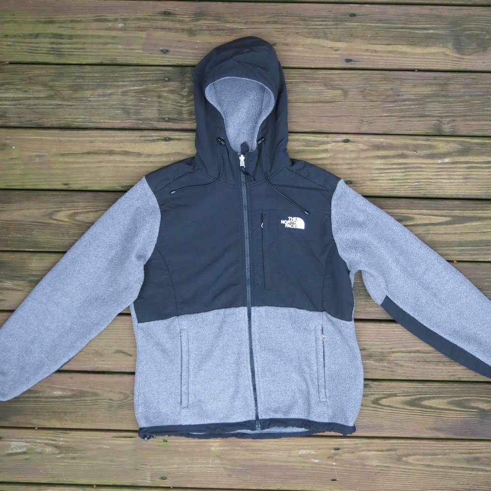 The North Face Denali Hoodie jacket gray women's Large
